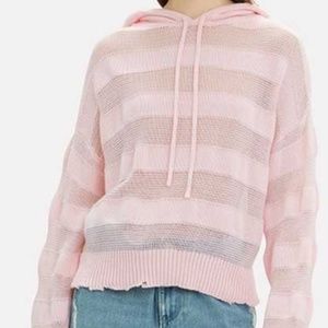 RtA Intermix Pink Marvin Open Knit Sweater